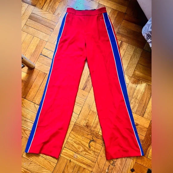Zara Pants Jumpsuits Zara Red Striped Trousers Size Xs